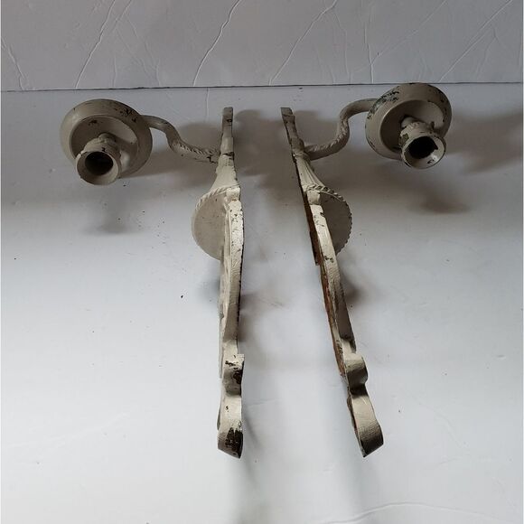 Heavy Metal Candle Sconces (2) - Picture 5 of 9